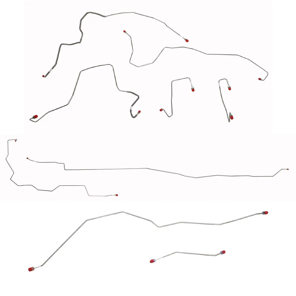 2005-2006 Ford F250 SD Complete Brake Line Kit 4WD Ext Cab_Long Bed Stainless CBK0105SS